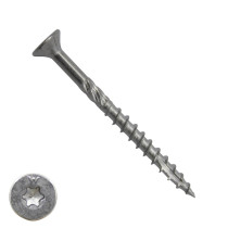 Woodies Holzbauschrauben Edelstahl A2 TORX-20 Senkkopf 4x60/35mm Teilgewinde 200 Stück