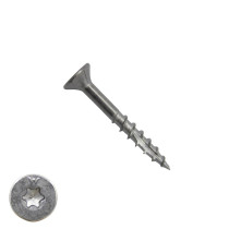 Woodies Holzbauschrauben Edelstahl C1 / 410 TORX-20 Senkkopf 4x30/18mm Teilgewinde 200 Stück
