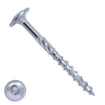 Woodies Tellerkopf Holzbauschrauben TORX-30 verzinkt 6x80/50mm Teilgewinde 100 Stück