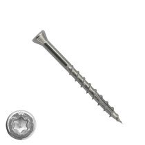 Woodies Glasleistenschrauben Edelstahl C1 / 410 TORX-10 Senkkopf 3,5x40/26 Teilgewinde 200 Stück