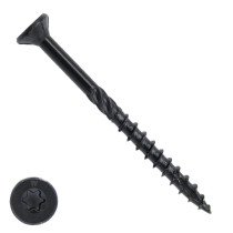 Woodies Holzbauschrauben Blackline Shield TORX-25 Senkkopf 5x80/50mm 200 Stück