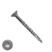 Woodies Holzbauschrauben Edelstahl A2 TORX-20 Senkkopf 4x40/24mm Teilgewinde 200 Stück