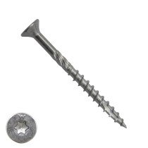 Woodies Holzbauschrauben Edelstahl A2 TORX-20 Senkkopf 4x60/35mm Teilgewinde 200 Stück
