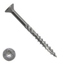 Woodies Holzbauschrauben Edelstahl A2 TORX-25 Senkkopf 5x70/40mm Teilgewinde 200 Stück