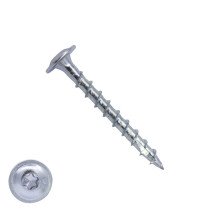 Woodies Tellerkopf Holzbauschrauben TORX-30 verzinkt 6x40mm 100 Stück