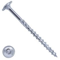 Woodies Tellerkopf Holzbauschrauben TORX verzinkt 10x320/80mm Teilgewinde 25 Stück