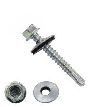 Bohrschrauben verzinkt 5,5x32mm Sechskantkopf mit Dichtscheibe 16mm DIN7504-K 200 Stück