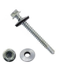 Bohrschrauben verzinkt 5,5x50mm Sechskantkopf mit Dichtscheibe 16mm DIN7504-K 250 Stück