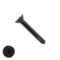 Bohrschrauben Schwarz verzinkt 4,8x50mm Senkkopf philips DIN7504-P 200 Stück