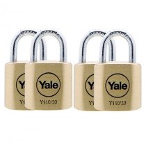 Yale Vorhängeschloß Messing 20mm set 4 Stück gleichschließend