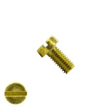 Zylinderschrauben mit Schlitz M6 x 12mm DIN84 messing  100 Stück