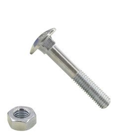 Schlossschrauben  M8 x 50mm verzinkt Din603  mit Muttern 25 Stück