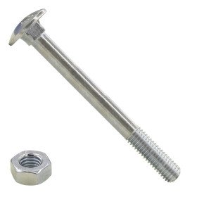 Schlossschrauben  M8 x 80mm verzinkt Din603  mit Muttern 25 Stück