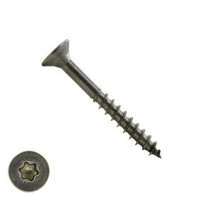 Spanplattenschrauben 4x40/24mm Edelstahl A2 Senkkopf TORX-20 200 Stück