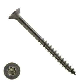 Spanplattenschrauben 5x70/42mm Edelstahl A2 Senkkopf TORX-25 100 Stück