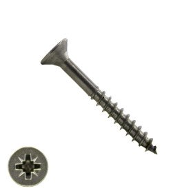Spanplattenschrauben 3x35/24mm Edelstahl A2 Senkkopf POZI-1 500 Stück