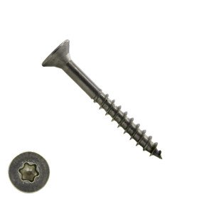 Spanplattenschrauben 4x40/24mm Edelstahl A2 Senkkopf TORX-20 200 Stück