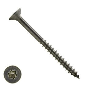 Spanplattenschrauben 5x70/42mm Edelstahl A2 Senkkopf TORX-25 100 Stück