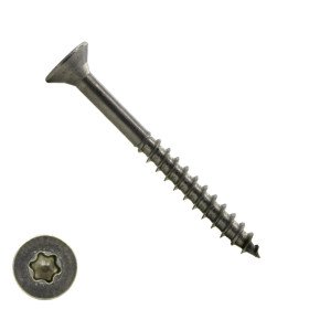 Spanplattenschrauben 6x60/36mm Edelstahl A2 Senkkopf TORX-25 100 Stück