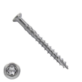 Terrassenschrauben 5x60mm Edelstahl C1 Fräskopf TORX 100 Stück