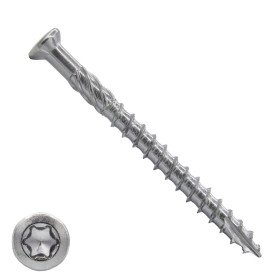Terrassenschrauben 5x70mm Edelstahl C1 Fräskopf TORX 100 Stück