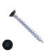 Dynaplus Beslagschrauben 4x40mm verzinkt Senkkopf Schwarz TORX 200 Stück